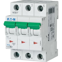 Installatie-automaat (MCB) PLS6, 6A, 3 P, B-kar., 6ka